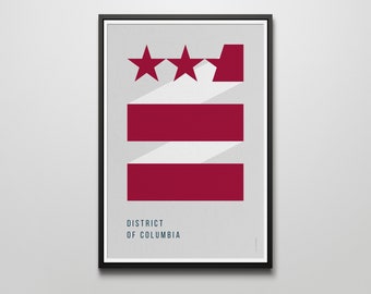 DC – Flag Travel Typography Art Print – 02