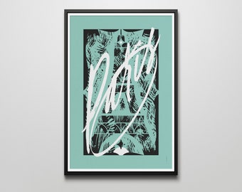 PARIS – Eiffel Tower Travel Typography Art Print – 01