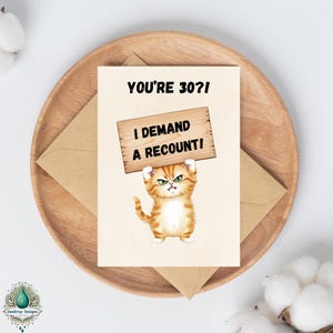 Funny Birthday Card | Cat Meme | Best friend Card | Happy Birthday | Cute Birthday Gift for Friend, Sibling, Bestie Card, 30th birthday Card