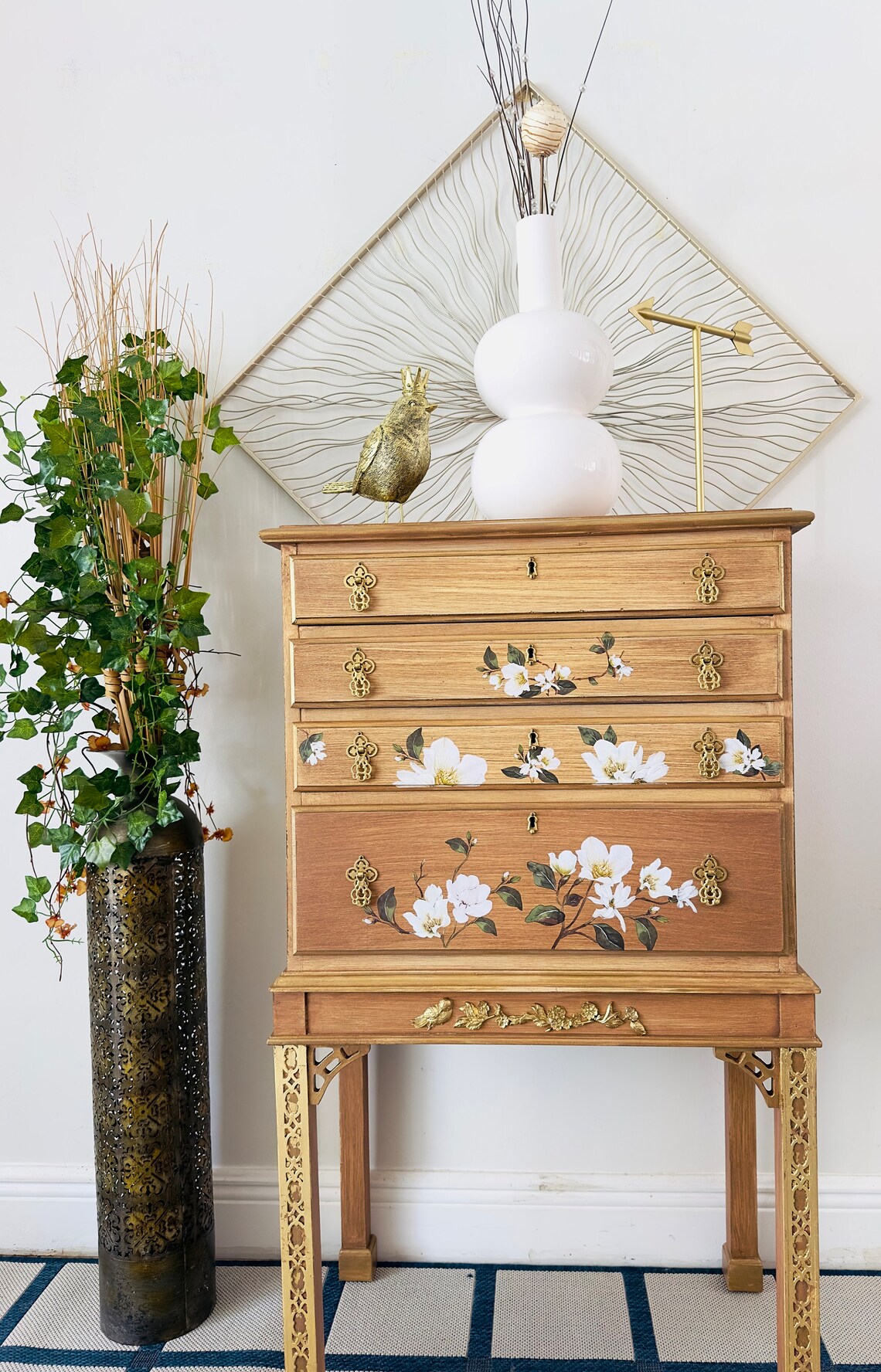 Newvintage Tall Dresser/ Antique Dresser/ Tall Boy Dresser/ Chest of ...