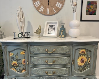 NEW***Vintage Server/  Buffet/Blue Server-Buffet/ Farmhouse style Buffet