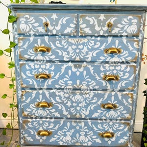 Mid Century Tallboy Dresser/ Vintage Tall Dresser/ Reclaimed Dresser