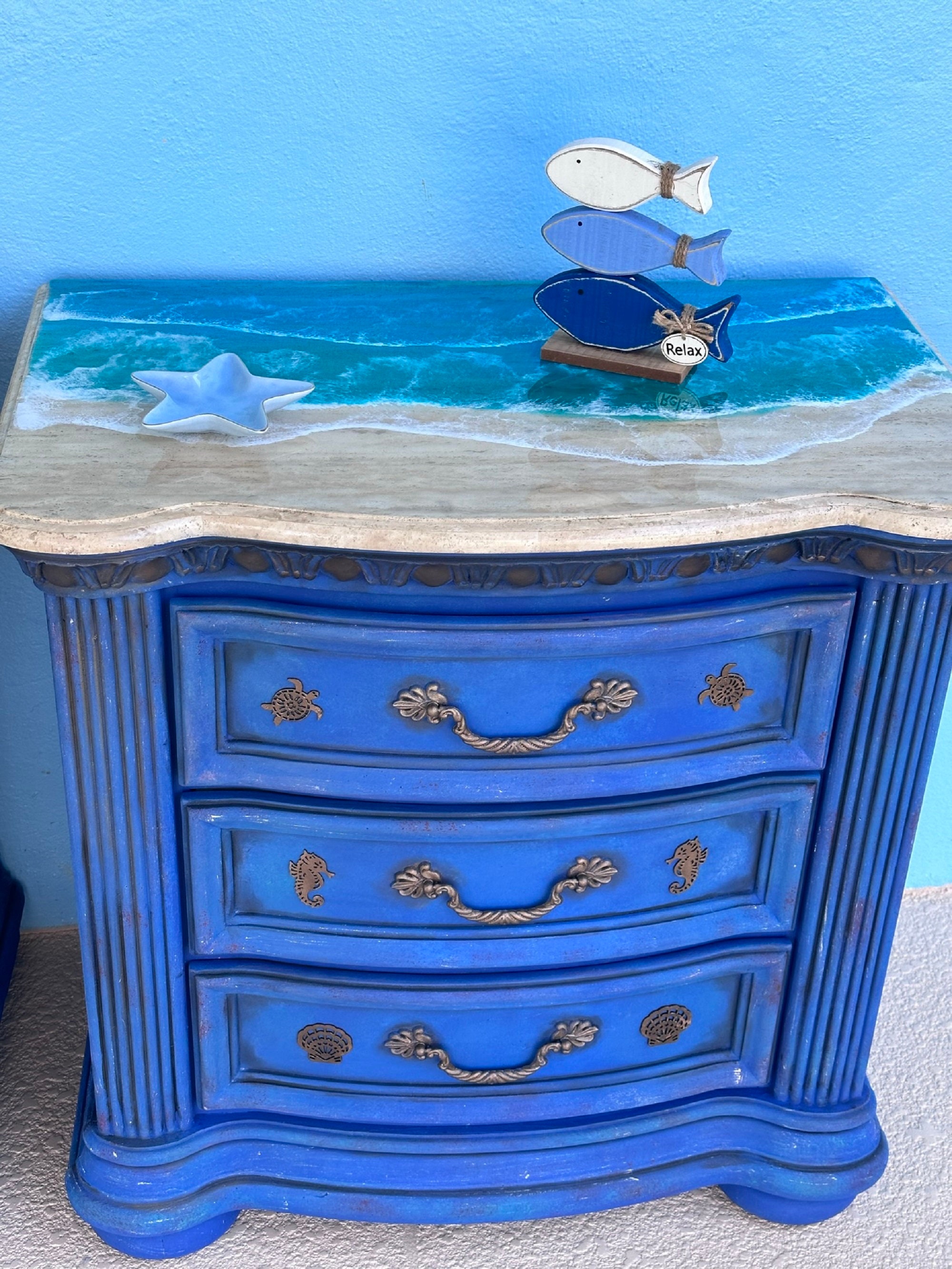 NEWvintage Furniture/nightstand Tables/ Coastal Furniture Etsy