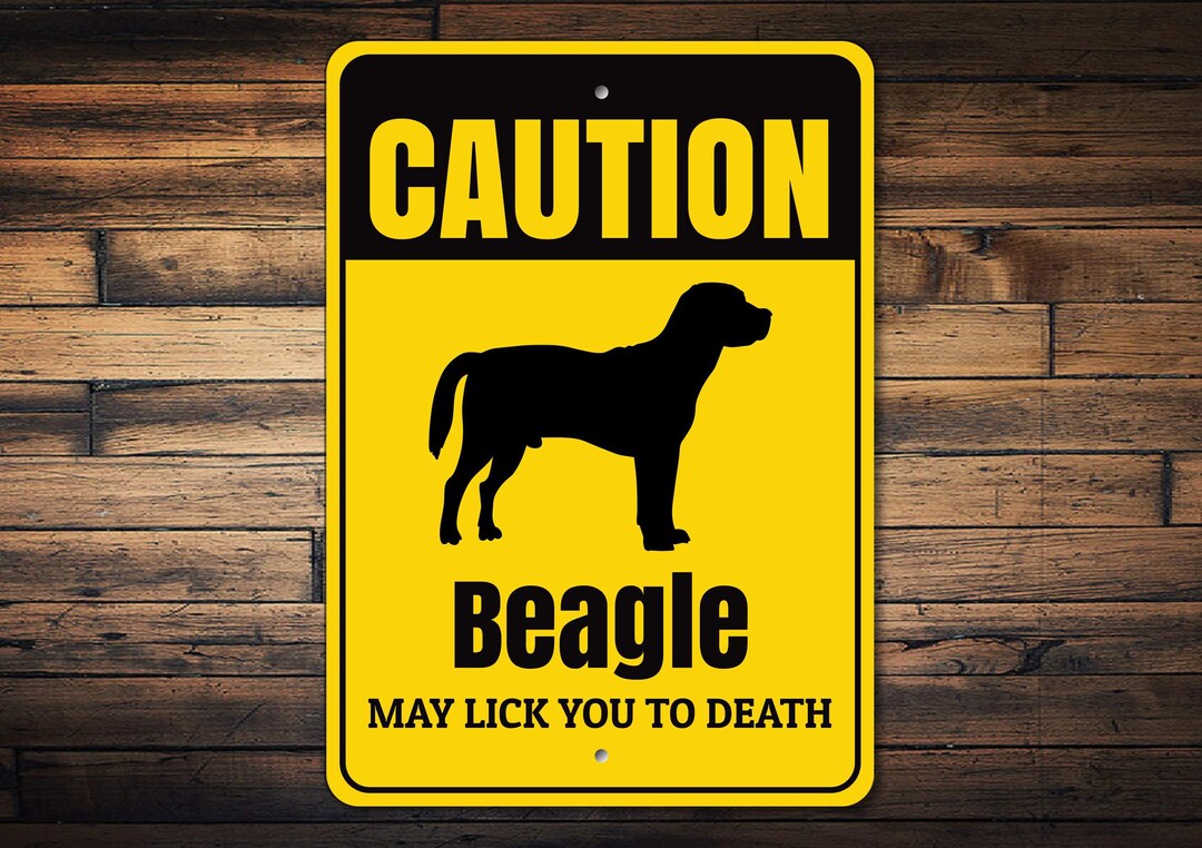Beagle Sign, Caution Dog Sign, Dog Silhouette Sign, Beagle Decor, Dog ...