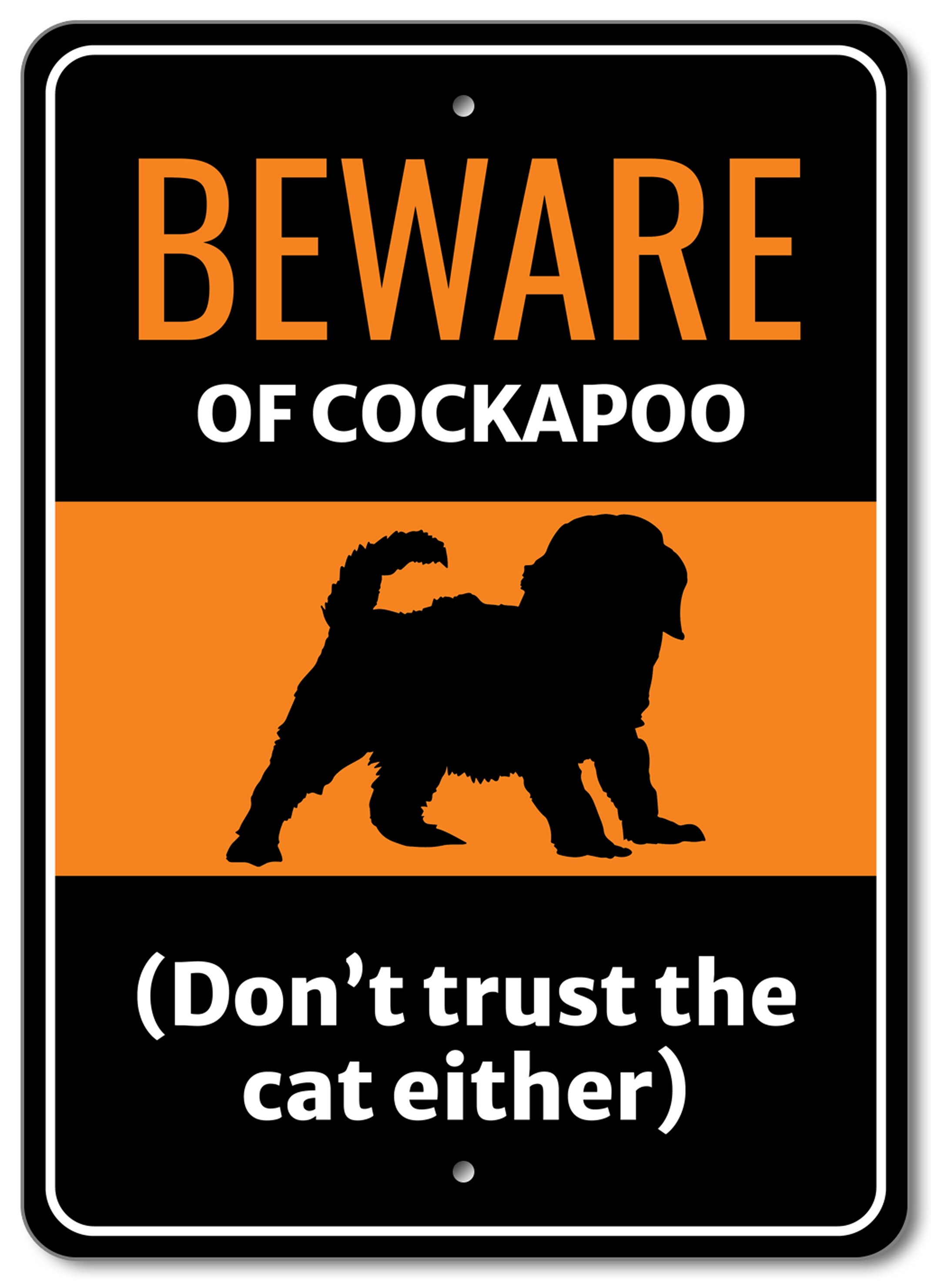Cockapoo Inside Sign Beware of Cockapoo Sign, Dog Breed Sign, Cockapoo Gift, Dog Humor Sign ...