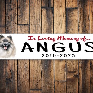 Keeshond Memorial Sign | Keeshond Dog Burial | Keeshond Dog Gift | Dog Memory Gift | Pet Memory Gift | Metal Sign