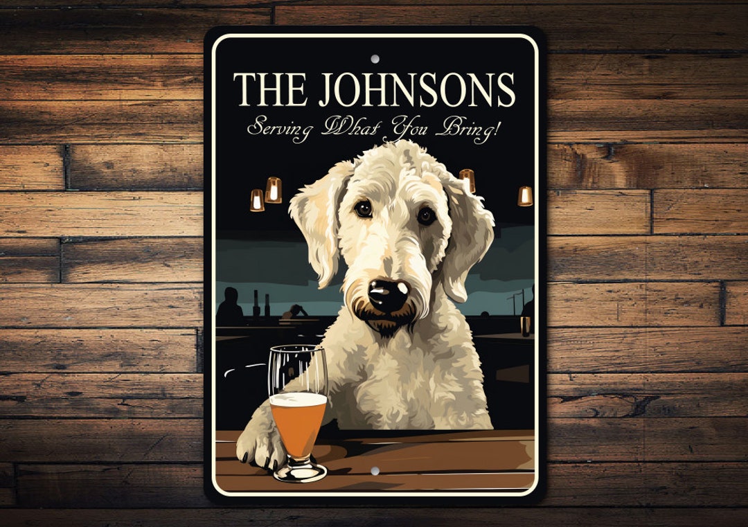 Bedlington Sign, Custom Bedlington Dog Gift, Bedlington Dog Sign