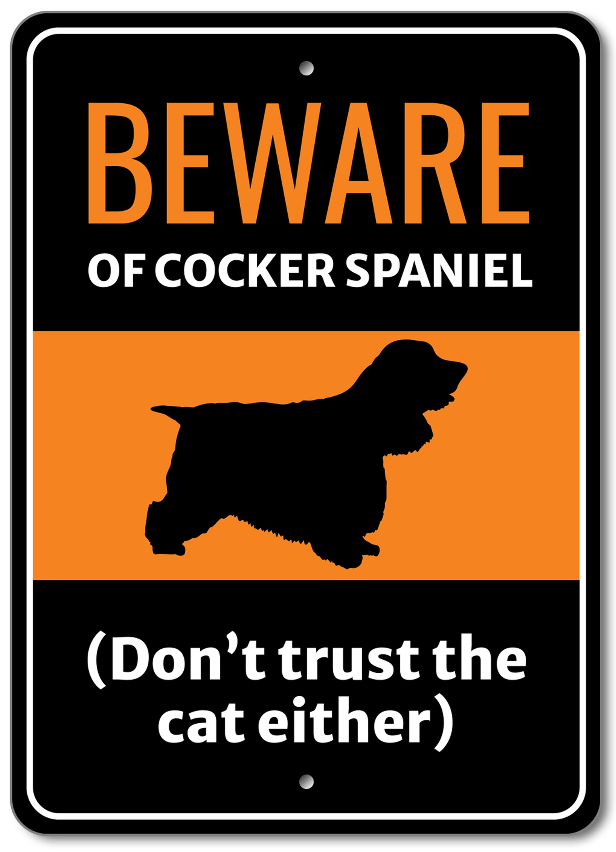 Beware of Cocker Spaniel Sign, Dog Breed Sign, Cocker Spaniel Gift, Dog ...