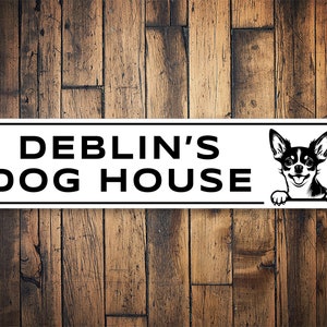 Chihuahua Dog Sign, Chihuahua Dog House, Dog House Sign, Chihuahua Gift, Dog Owner Decor, Metal Chihuahua Sign - Metal Dog House Sign