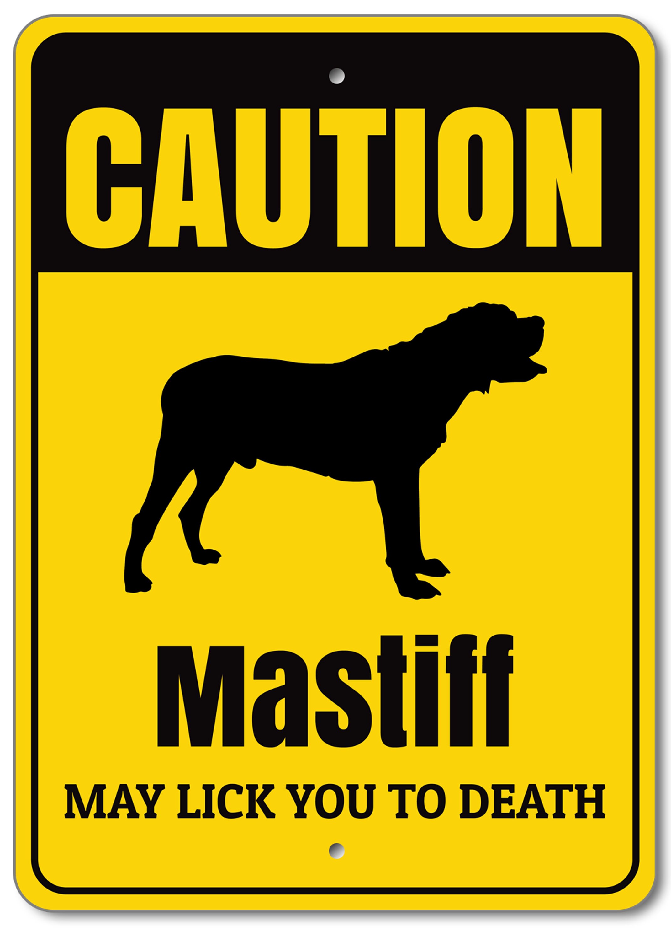 Mastiff Sign Caution Dog Sign Dog Silhouette Sign Mastiff - Etsy