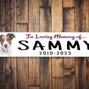 Jack Russell Terrier Memorial Sign | Russell Terrier Burial | Russell Terrier Gift | Dog Memory Gift | Pet Memory Gift | Metal Sign