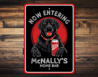 Custom Black Labrador Sign, Labrador Retriever Owner, Labrador Dog Gift, Unique Gift For Dog, Custom Dog Gift, Lab Dog Decor, Dog Metal Sign