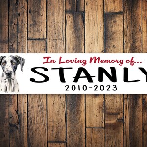 Great Dane Memorial Sign | Great Dane Burial | Great Dane Dog Gift | Dog Memory Gift | Pet Memory Gift | Metal Sign