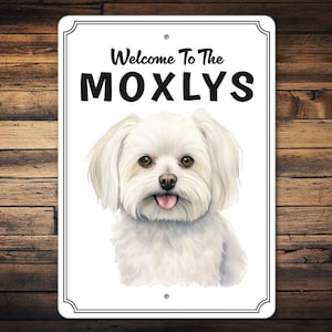 Maltese Porch Sign | Maltese Dog Gift | Custom Maltese Dog Gift | Sign For A Dog | Porch Sign Decor | Maltese Dog Ideas | Metal Sign