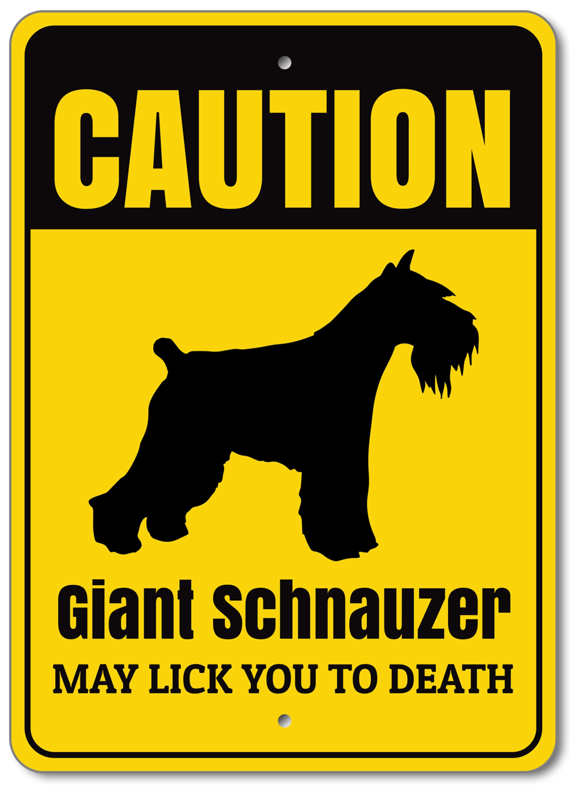 Snowsun Targa In Metallo Con Cane Schnauzer, Vintage