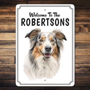 Customizable Australian Shepherd Sign | Australian Shepherd Gift | Australian Shepherd Dog Decor | Custom Metal Dog Sign | Custom Metal Sign