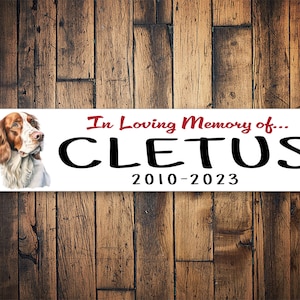 Red and White Setter Memorial Sign | Setter Dog Burial | Irish Setter Dog Gift | Irish Setter Dog Memory Gift | Pet Memory Gift | Metal Sign