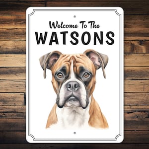 Customizable Boxer Sign | Boxer Dog Sign Decor | Boxer Dog Gift | Boxer Dog Decor | Boxer Dog Owner | Boxer Dog Breed | Metal Sign