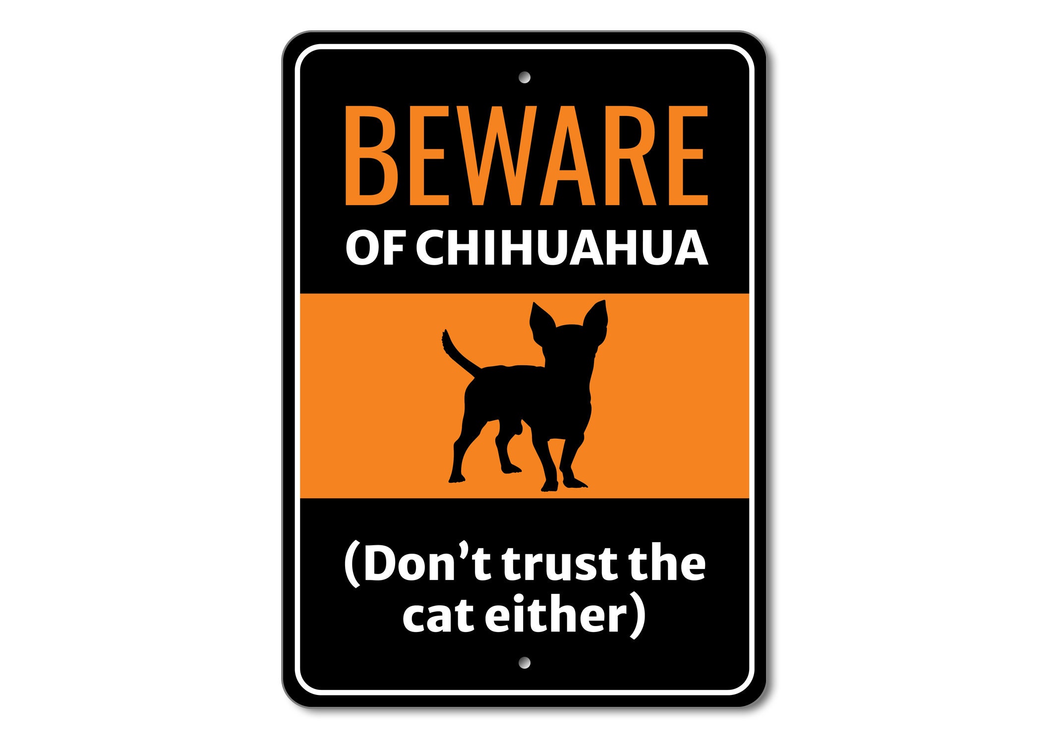 Desperado Mountain Signs 'Beware Of Attack Chihuahua' – Humorous Plastic Yard Sign