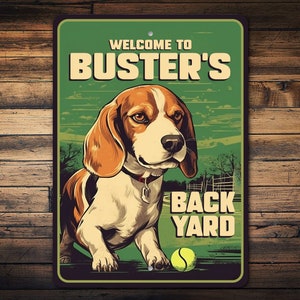 Personalized Beagle Sign, Beagle Owner Sign, Beagle Lover Gift, Unique Gift For Dog Owners, Beagle Dog Gift, Beagle Decor, Dog Metal Sign