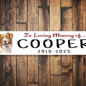 Nova Scotia Dog Memorial Sign | Nova Scotia Retriever Burial | Nova Scotia Dog Gift | Dog Memory Gift | Dog Memory Gift | Metal Sign