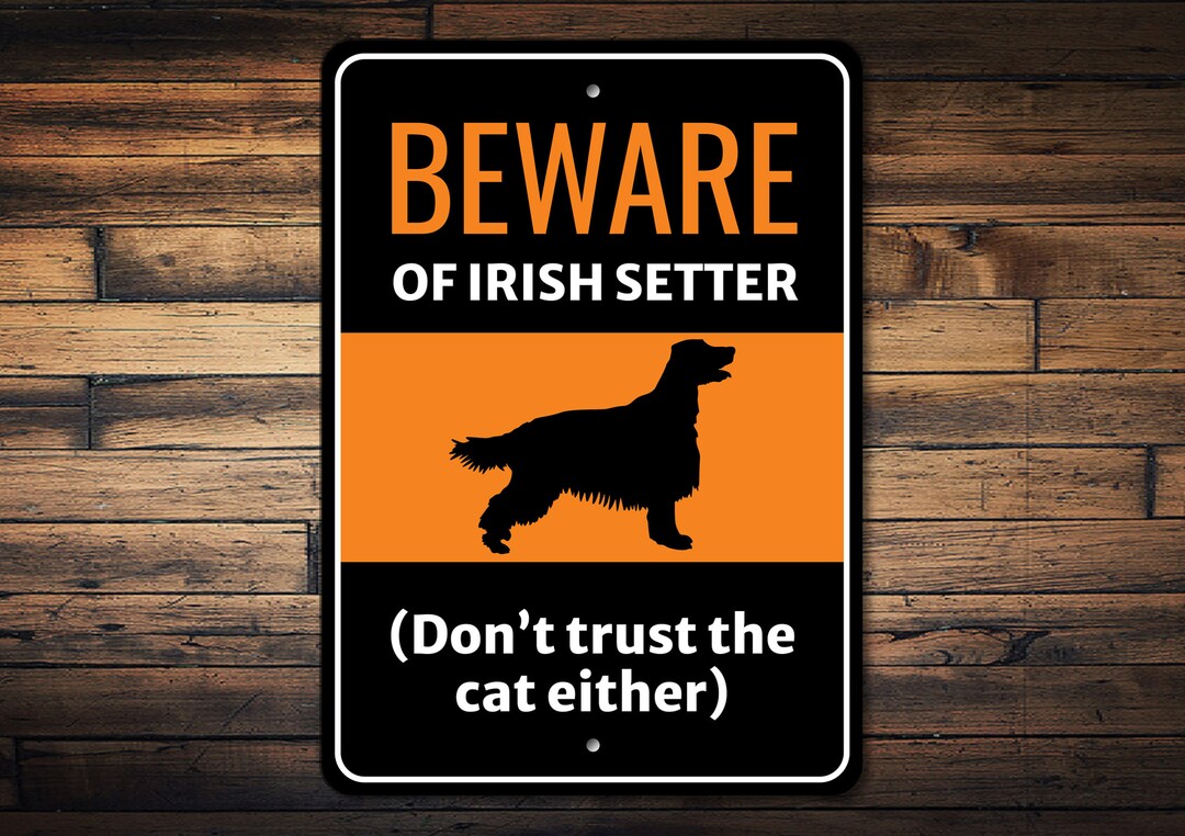 Beware of Irish Setter Sign, Irish Setter Gift, Irish Setter Decor, Dog