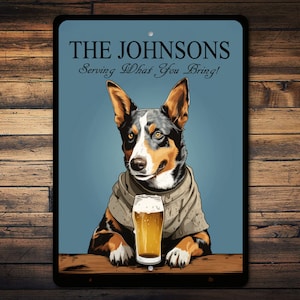 Australian Cattle Sign, Australian Cattle Dog, Australian Cattle Owner, Australian Cattle, Custom Australian Cattle Art - Metal Sign