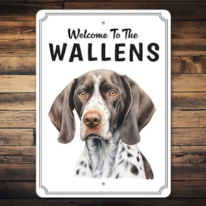 German Pointer Sign | German Shorthaired Gift | Pointer Dog Gift | Porch Sign For A Dog | Porch Sign Decor | Hunting Dog sign | Metal Sign