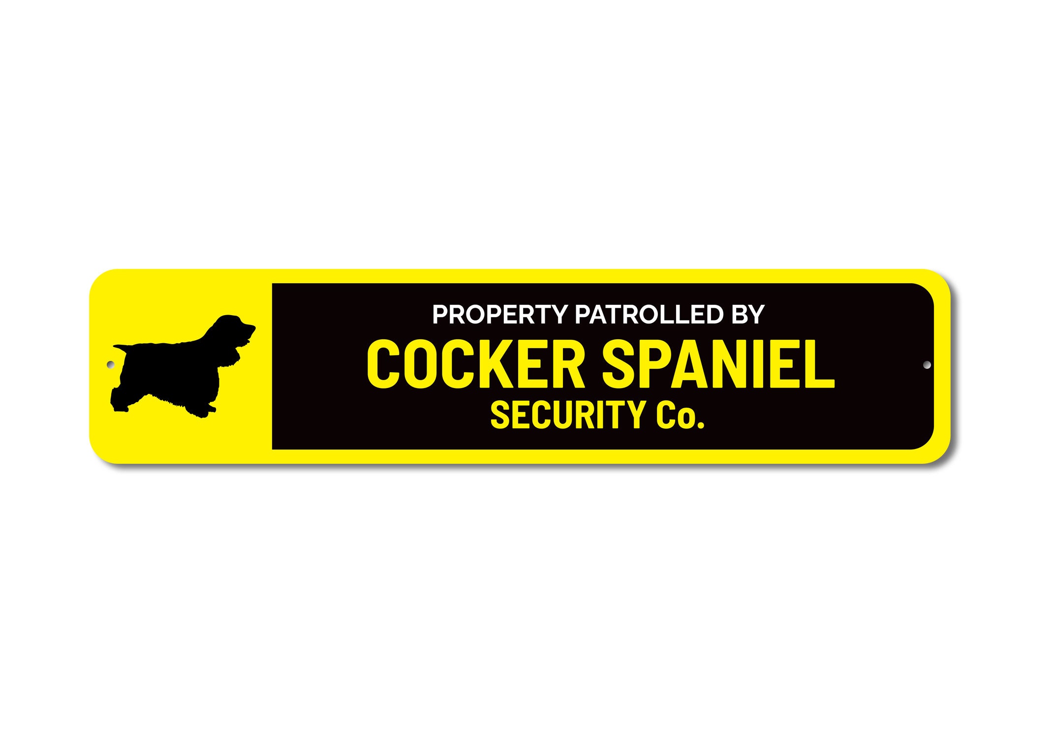 Cocker Spaniel Sign, Dog Security Sign, Dog Patrol Sign, Dog Fence Sign ...