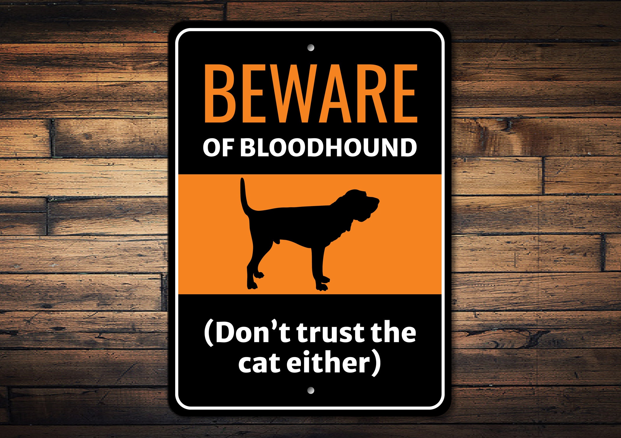 Beware of Bloodhound Sign, Dog Breed Sign, Bloodhound Gift, Dog