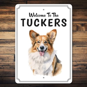 Pembroke Welsh Corgi Sign | Welsh Corgi Gift | Custom Welsh Corgi Gift | Sign For A Dog | Porch Sign Decor | Welsh Corgi Owners | Metal Sign