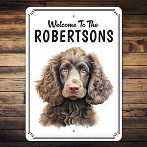 Customizable Water Spaniel Porch Sign | Water Spaniel House Sign | Water Spaniel Dog Decor | Custom Dog House Sign | Custom Metal Sign