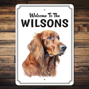 Irish Setter Owner Sign | Irish Setter Owner Gift | Irish Setter Dog Decor | Sign For A Dog | Porch Sign Decor| Irish Setter | Metal Sign