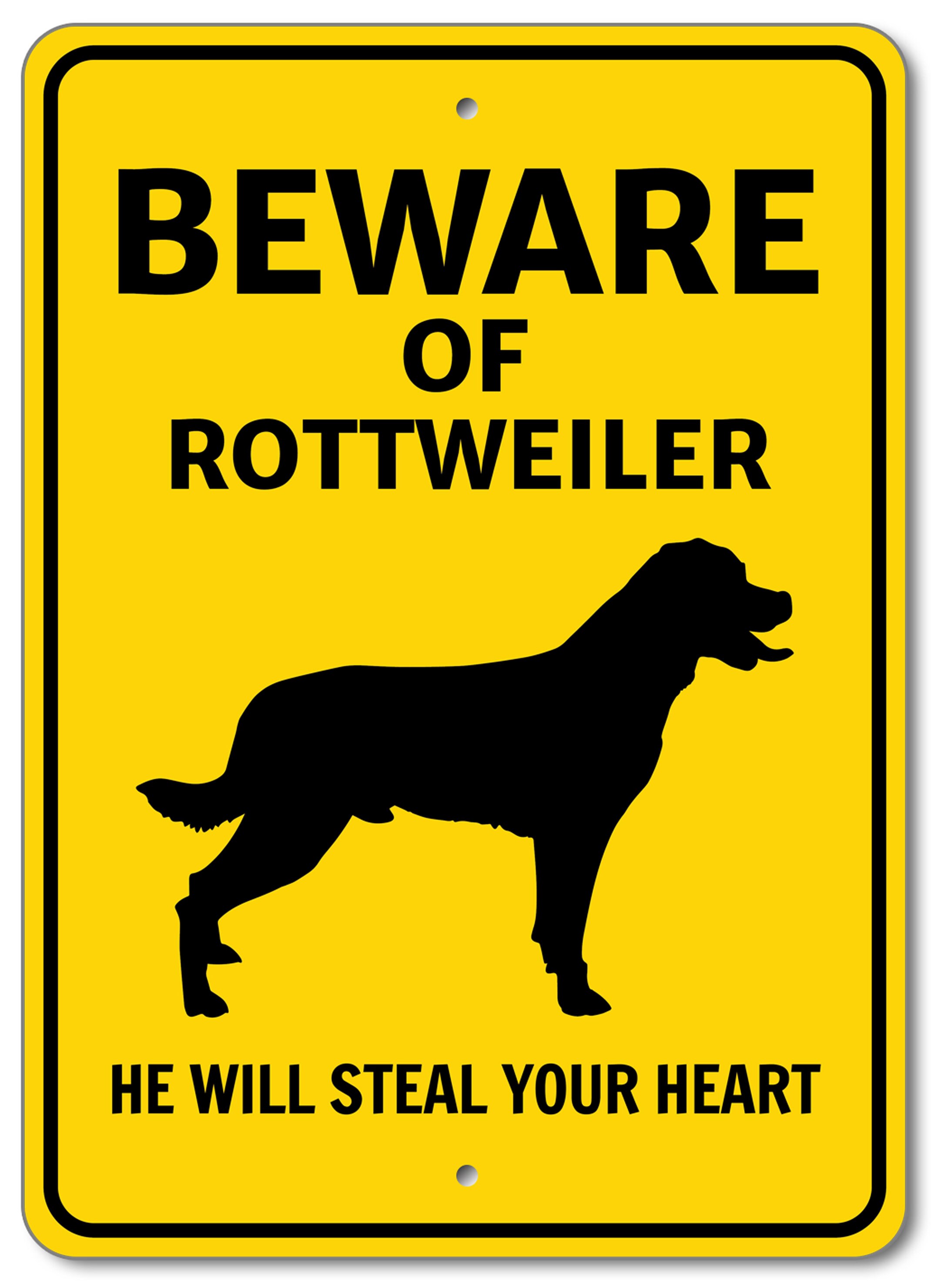 Beware of Rottweiler Dog Sign, Dog Breed Sign, Rottweiler Gift, Dog ...