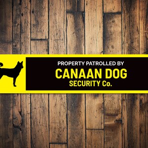 Canaan Dog Sign, Dog Patrol Sign, Dog Lover Gift, Dog Security Sign, Guard Dog Sign, Canaan Dog Gift, Home Security Decor - Dog Metal Sign