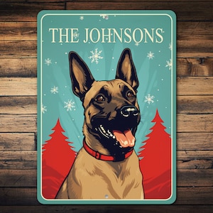 Belgian Malinois Dog Sign, Belgian Malinois Dog Gift, Belgian Malinois, Belgian Malinois Bar Gift, Belgian Malinois Dog Owner - Metal Sign
