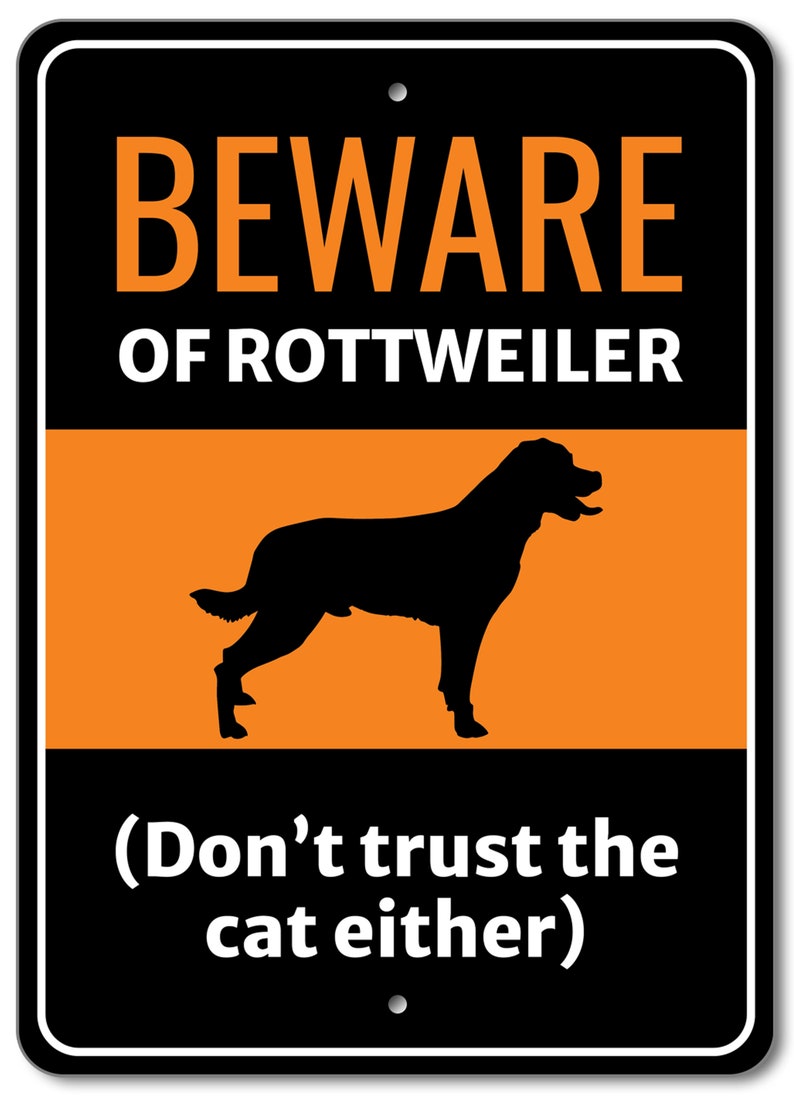 Beware of Rottweiler Sign, Rottweiler Gift, Rottweiler Decor, Dog Breed ...