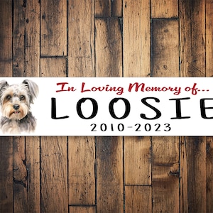 Yorkshire Terrier Memorial Sign | Yorkshire Terrier Burial | Yorkshire Dog Gift | Yorkshire Dog Gift | Yorkshire Memory Gift | Metal Sign
