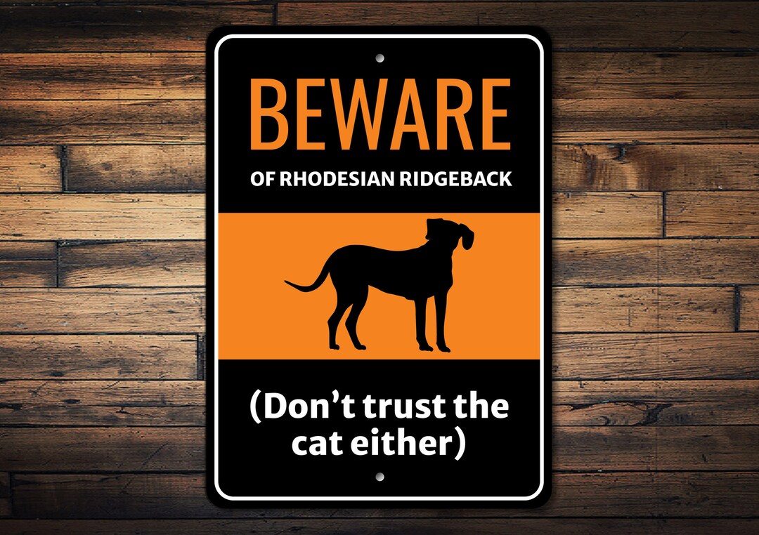 Rhodesian Ridgeback Sign Rhodesian Ridgeback Sign, Ridgeback Gift, Ridgeback Decor, Beware Dog ...