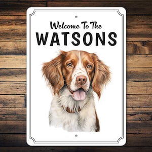 Customizable Brittany Spaniel Sign | Brittany Spaniel Decor | Brittany Spaniel Gift | Brittany Decor | Spaniel Breed | Dog Sign | Metal Sign