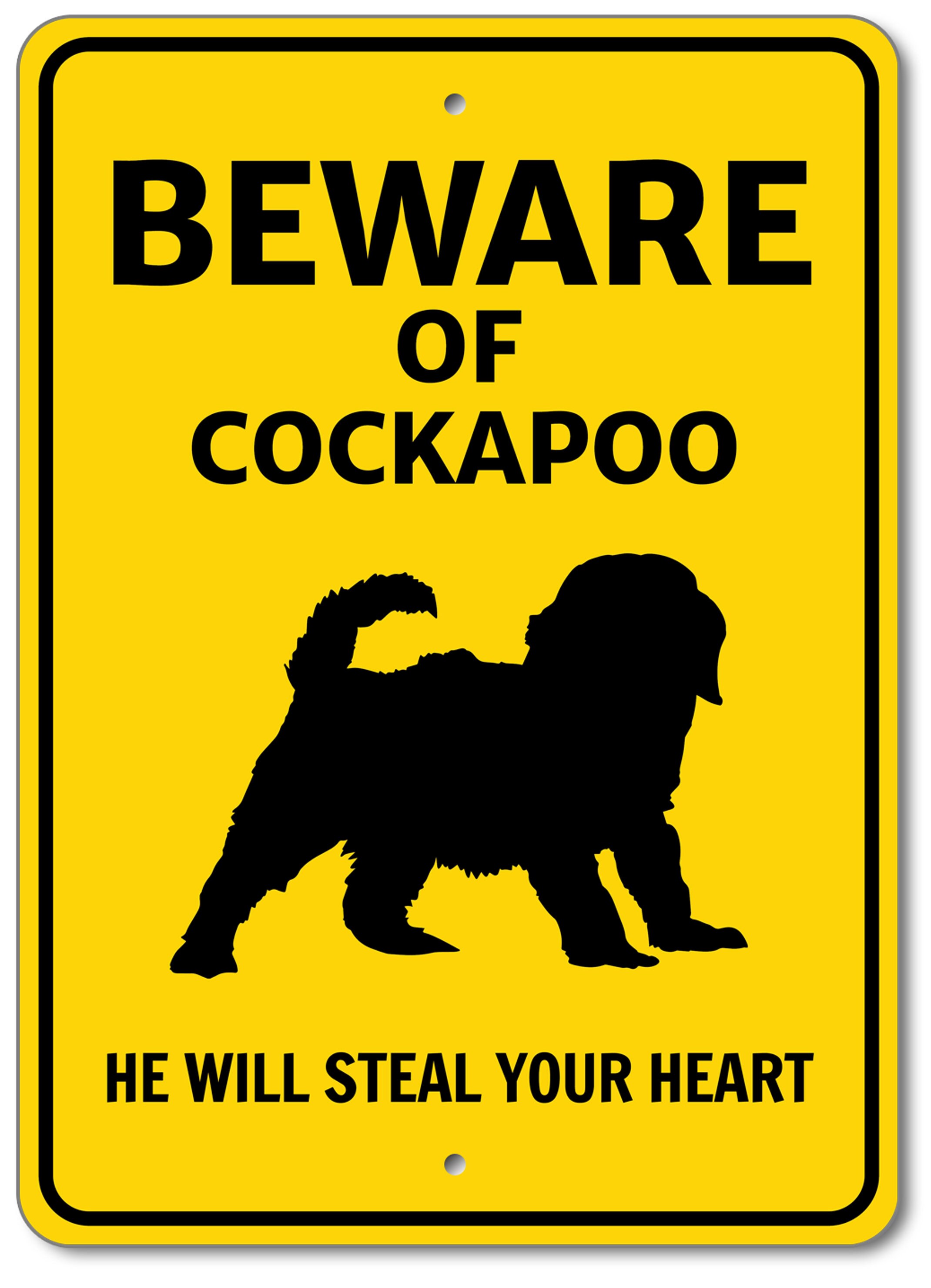 Cockapoo Inside Sign Cockapoo Dog Sign, Beware Dog Sign, Dog Silhouette Sign, Cockapoo Owner ...
