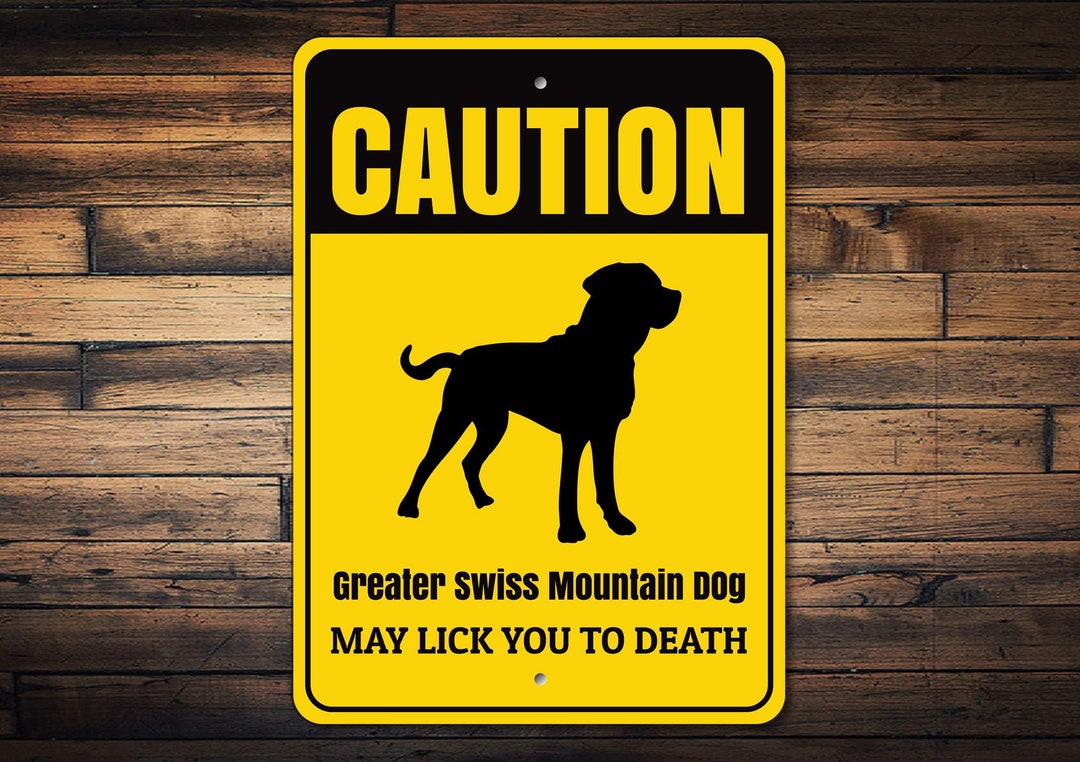 Targa ATTENTI Al Cane Per Grandi Bovari Svizzero - Metallica 20x15 Cm - Foto 12