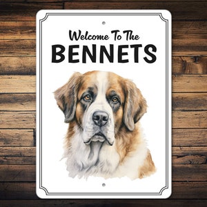 Saint Bernard Sign | Saint Bernard Gift | Saint Bernard Decor | Sign For A Dog | Porch Sign Decor | Saint Bernard Art | Metal Sign