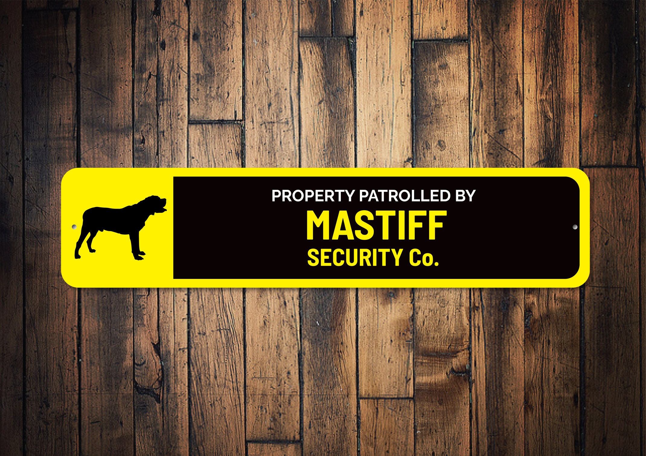 Mastiff Sign, Dog Security Sign, Guard Dog Sign, Dog Lover Gift ...