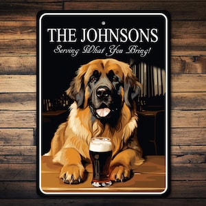 Segno del cane Leonberger, Regalo Leonberger, Segno Leonberger personalizzato, Decorazione della parete Leonberger, Decorazione del segno Leonberger, Casa Leonberger - Segno di metallo