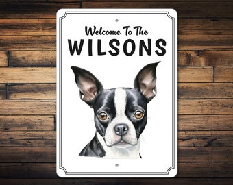 Custom Boston Terrier Sign | Boston Terrier Sign | Boston Terrier | Boston Terrier Decor | Dog Decor | Boston Terrier Dog Breed | Metal Sign