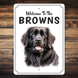 Newfoundland Dog Sign | Newfoundland Gift | Custom Newfoundland Gift | Sign For A Dog | Porch Sign Decor | Newfoundland Dog | Metal Sign