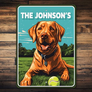 Custom Labrador Sign, Labrador Retriever Owner, Labrador Dog Gift, Unique Gift For Dogs, Custom Dog Gift, Lab Dog Decor, Dog Metal Sign