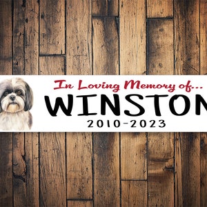 Shih-Tzu Dog Memorial Sign | Shih-Tzu Dog Burial | Shih-Tzu Dog Gift | Shih-Tzu Dog Gift | Dog Memory Gift | Metal Sign