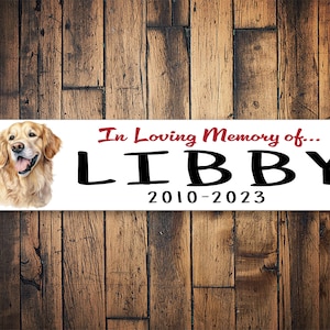 Golden Retriever Memorial Sign | Golden Retriever Burial | Golden Retriever Dog Gift | Dog Memory Gift | Pet Memory Gift | Metal Sign